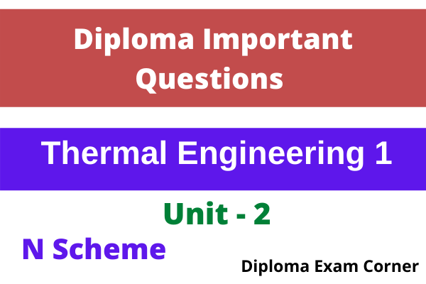 Diploma Thermal Engineering 1 N Scheme important Questions – Unit 2