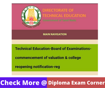 TamilNadu Diploma Semester Reopen Date announced