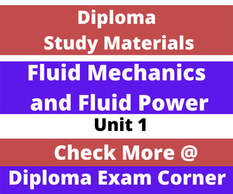 Diploma Fluid Mechanics and Fluid Power Study Materials