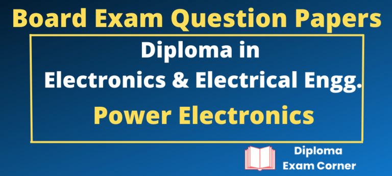 Diploma Power Electronics Board Exam Question Paper