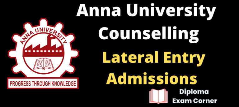 Anna University Lateral Entry Counselling