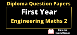 Diploma Engineering Mathematics 2 Question papers