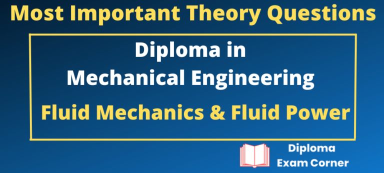 Most Important Theory Questions in Fluid Mechanics and Fluid Power