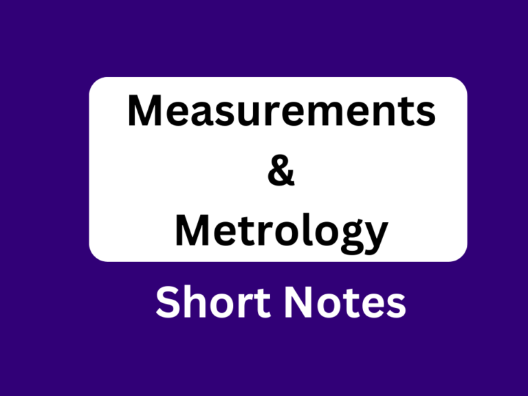 Diploma Measurements and Metrology Tamil and English medium Notes