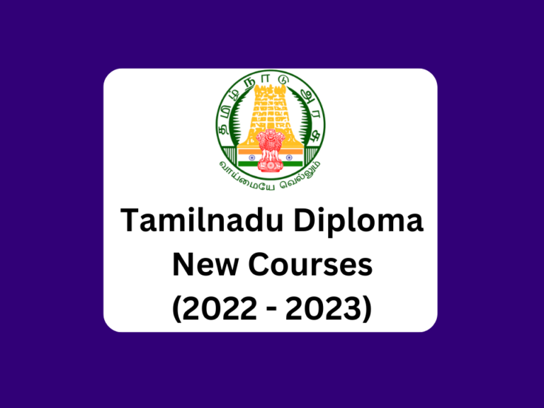 tamilnadu diploma new courses 2023
