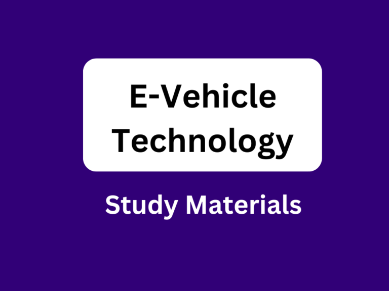 Diploma E Vehicle Technology Study Materials